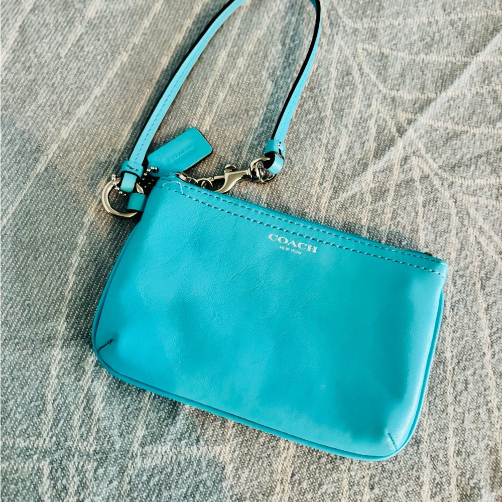 Coach Turquoise Wristlet Clutch
